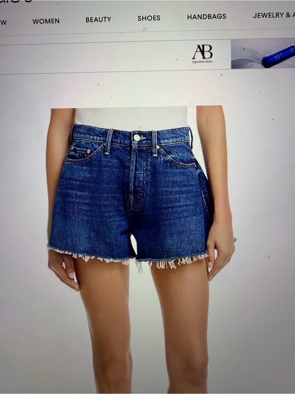 NWT Mother Denim The Flutter Short Fray in 27
